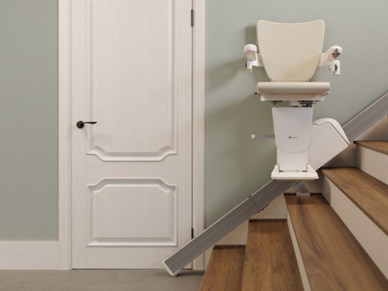 Handicare 1100 Stairlift moving up the stairs