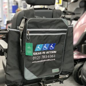 Ideas in Action's branded wheelchair bag.