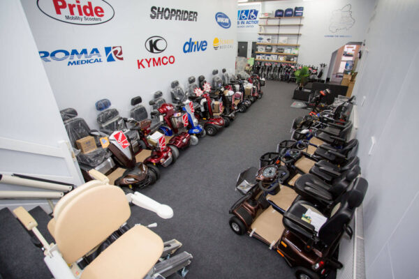 Wide view of Ideas in Action's showroom interior.