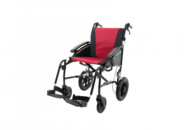 Vanos Excel G-Logic Transit Wheelchair in red