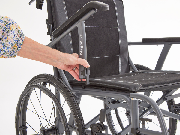 Motion Healthcare Magnelite Wheelchair - adjustable arm
