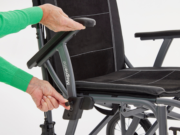 Motion Healthcare Magnelite Wheelchair - adjustable arm