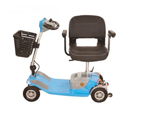 Rascal Luxe Mobility Scooter in blue - side